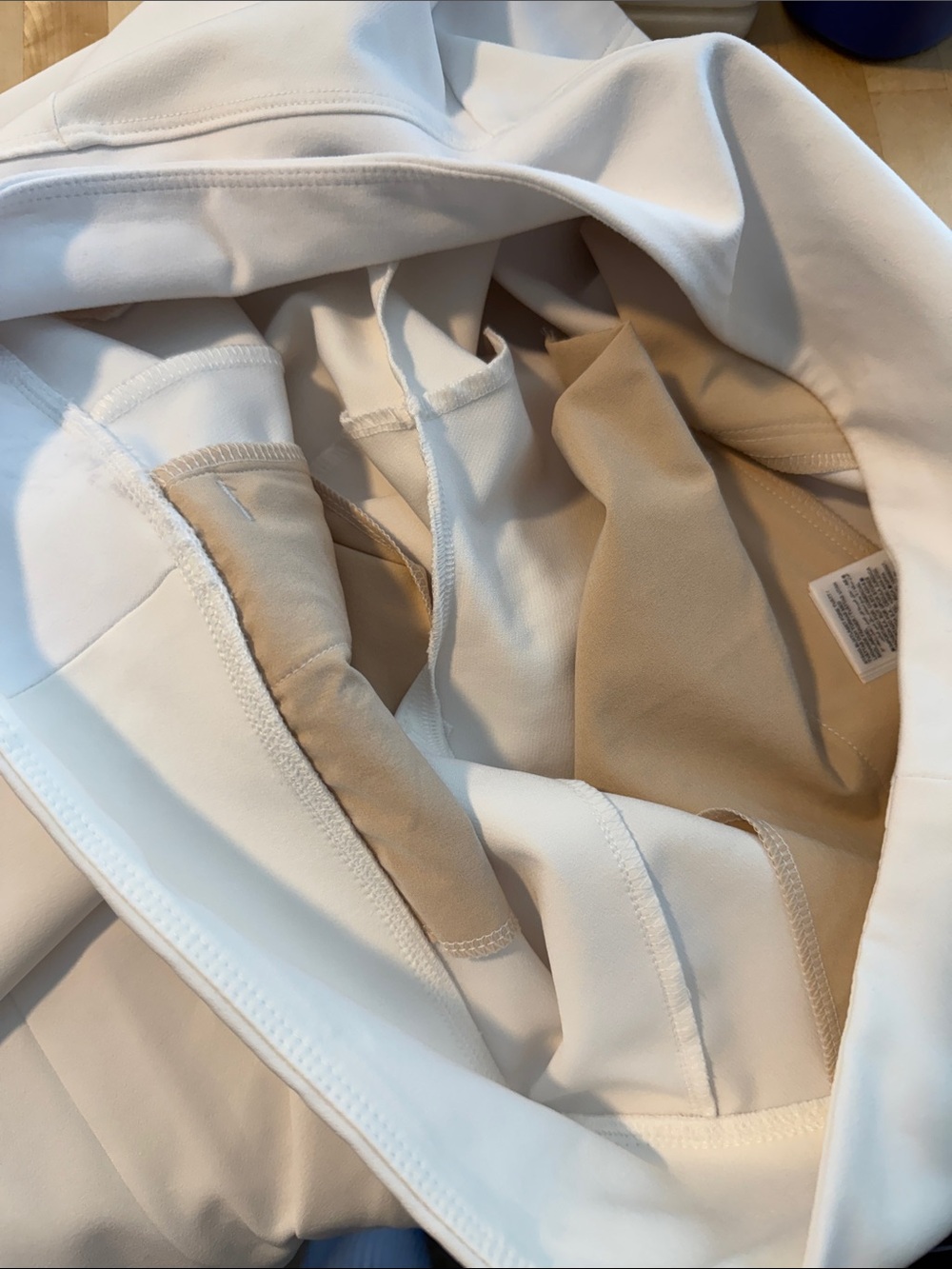Athleta Endless High Rise Casual Straight Tapered Leg Athleisure White Pant, 14 - Picture 9 of 11